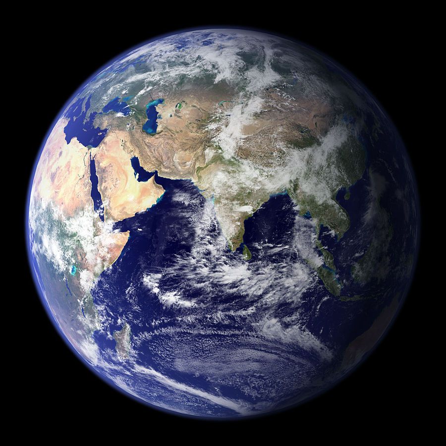 "Earth Eastern Hemisphere" by NASA - http://visibleearth.nasa.gov/view_detail.php?id=2429http://veimages.gsfc.nasa.gov//2429/globe_east_540.jpg. Licensed under Public domain via Wikimedia Commons - http://commons.wikimedia.org/wiki/File:Earth_Eastern_Hemisphere.jpg#mediaviewer/File:Earth_Eastern_Hemisphere.jpg